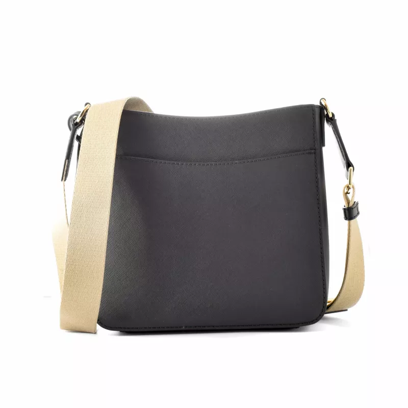Michael Kors Jet Set Travel Crossbody Bag Black Saffiano Leather 35S4GTVC5LBLA