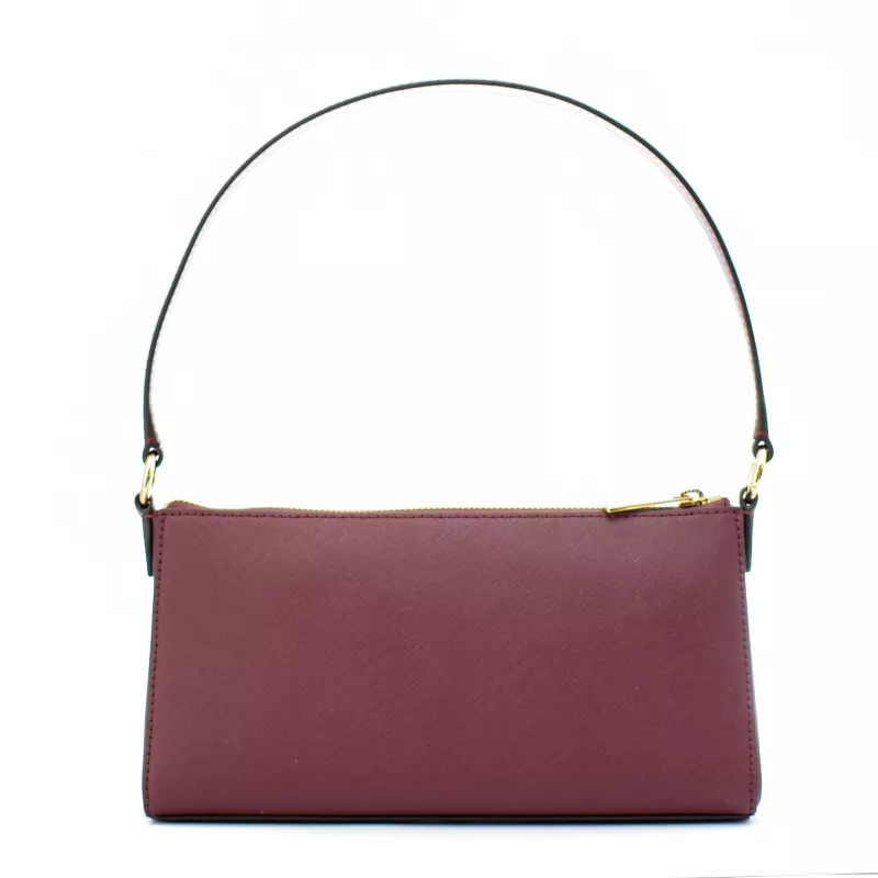 Michael Kors Jet Set Travel Crossbody Bag Oxblood Saffiano Leather 26x14x7 cm
