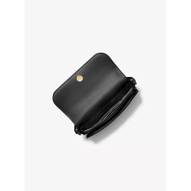 Michael Kors Jet Set Travel Crossbody Bag, Saffiano Leather, Black, 21x14x4.5 cm