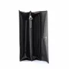 Michael Kors Jet Set Travel Large Zip Around Continental Wallet Saffiano Leather Black Gold-Tone