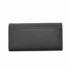 Michael Kors Jet Set Travel Large Zip Around Continental Wallet Saffiano Leather Black Gold-Tone
