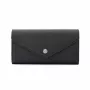 Michael Kors Jet Set Travel Large Zip Around Continental Wallet Saffiano Leather Black Gold-Tone