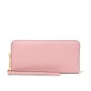 MICHAEL KORS Jet Set Travel Saffiano Leather Flat Multifunction Pouch in Powder Blush (35S6GTVE9LPOW)