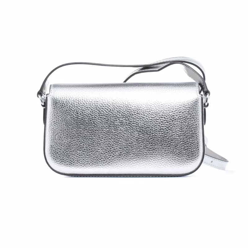 Michael Kors Jet Set Travel Small Crossbody Bag Signature Coated Canvas 21x12x5 cm Silver-Tone Hardware
