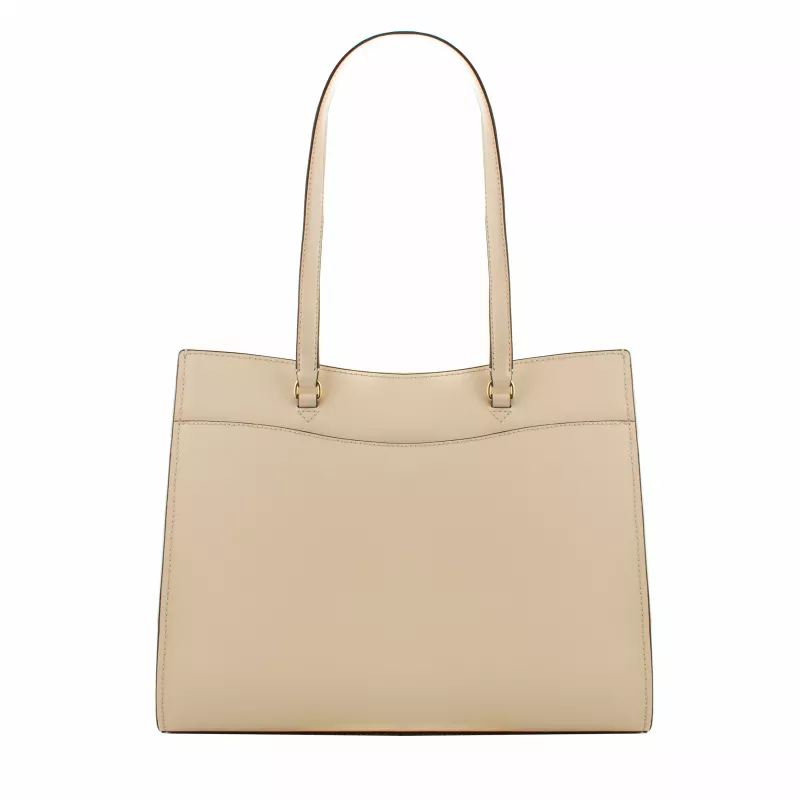 Michael Kors Jet Set Travel Tote Bag 35F4GTVT9LLTC - Saffiano oda, didelis, auksinės spalvos apkaustai