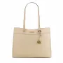 Michael Kors Jet Set Travel Tote Bag 35F4GTVT9LLTC - Saffiano oda, didelis, auksinės spalvos apkaustai