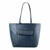Michael Kors Jet Set Travel Tote Bag Navy Saffiano Leather Women's 35S5STVT3LNAV