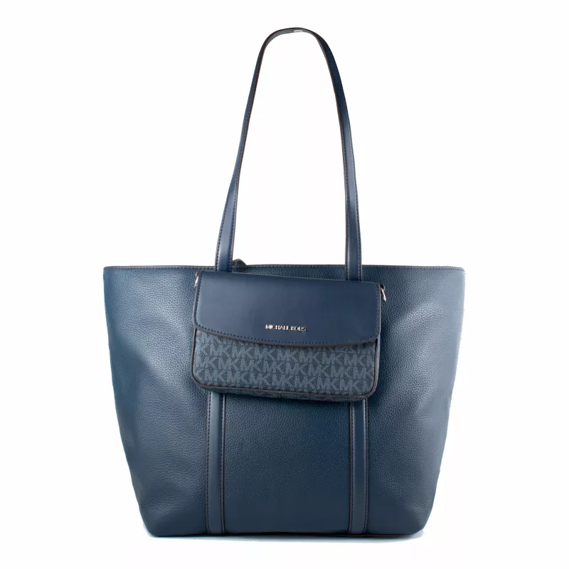Michael Kors Jet Set Travel Tote Bag Navy Saffiano Leather Women's 35S5STVT3LNAV