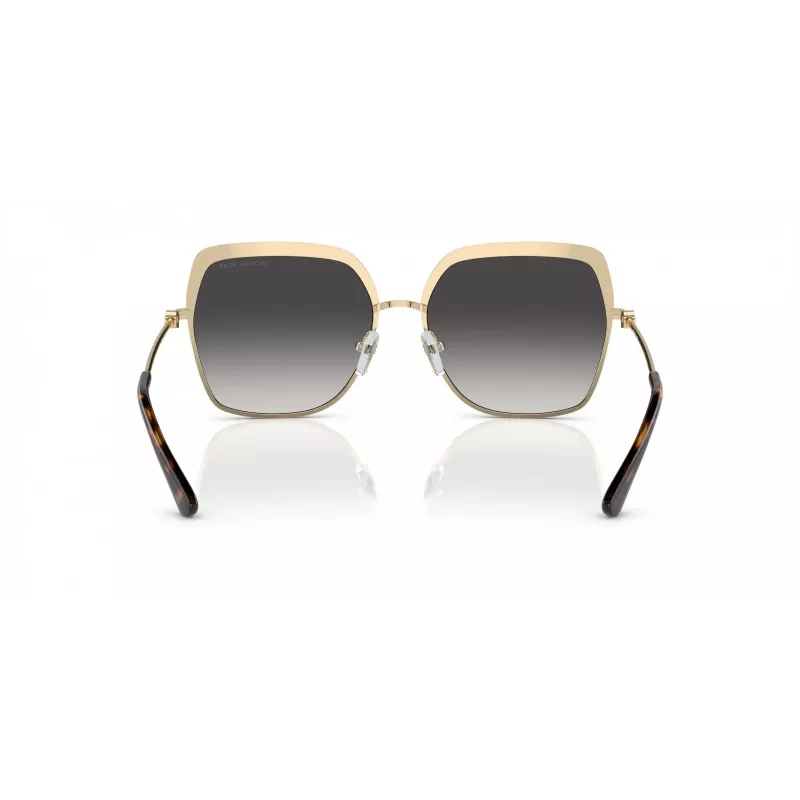 Michael Kors MK1141-10188G Moteriški akiniai nuo saulės - Juodas acetato rėmelis, pilki gradientiniai lęšiai, 57 mm