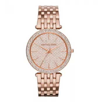 Michael Kors MK3439 Moteriškas Rožinio Aukso Spalvos Nerūdijančio Plieno Laikrodis 39mm