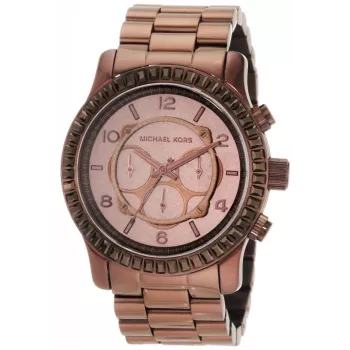 Michael Kors MK5543 Moteriškas Rožinio Aukso Spalvos Nerūdijančio Plieno Chronografinis Laikrodis 43mm