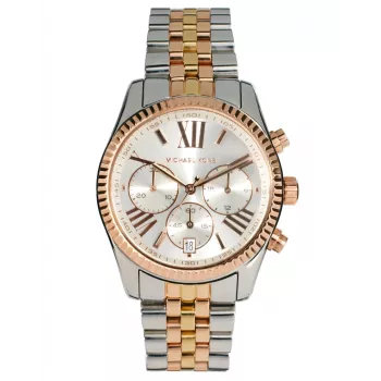 Michael Kors MK5735 Moteriškas Rožinio Aukso Spalvos Nerūdijančio Plieno Chronografinis Laikrodis, 39 mm