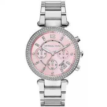 Michael Kors MK6105 Moteriškas Rožinio Aukso Spalvos Nerūdijančio Plieno Chronografinis Laikrodis 39mm