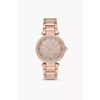 Michael Kors MK6511 Moteriškas laikrodis iš rožinio aukso spalvos nerūdijančio plieno, 38 mm