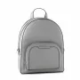 Michael Kors Rhea Women's Backpack 28x23x10 cm Pearl Grey Saffiano Leather