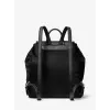 Michael Kors unisex kuprinė 30S4SRKB7CBLA – juoda grūdėta oda, viršutinis užtrauktukas, 34x35x14 cm