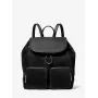 Michael Kors unisex kuprinė 30S4SRKB7CBLA – juoda grūdėta oda, viršutinis užtrauktukas, 34x35x14 cm