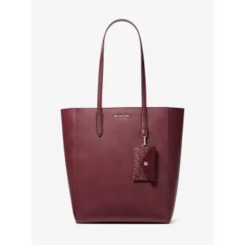Michael Kors Voyager Tote Bag 35F4G2VT7TOXB Crossgrain Leather Women's Top-Zip Tote