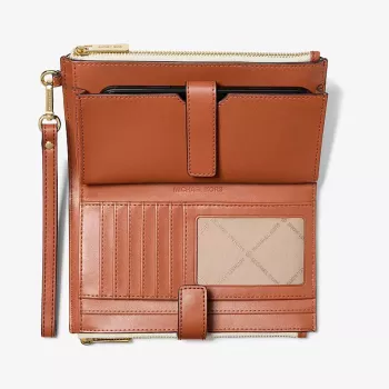 Michael Kors Moteriškas Jet Set Travel Portfelis 35F8GTVW0BVAN - Vanilla 18.5x11x3cm