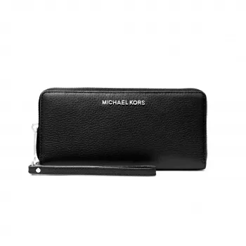 Michael Kors moteriška Jet Set Travel Continental piniginė Saffiano oda juoda 35F7STVE7LBLK