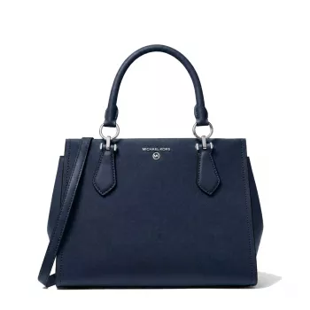 MICHAEL KORS Moteriškas kryžminis krepšys Jet Set Travel 35F5S6AS2LNAV tamsiai mėlynas Saffiano oda (29x22x10 cm)