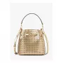 MICHAEL KORS Moteriškas Jet Set Travel kryžminis krepšys 35S6G2ZC1KPAL - Signature Canvas, aukso spalvos detalės