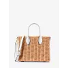 Michael Kors moteriškas Jet Set Travel crossbody krepšys 35T4G7ZC5WOPT - Signature Canvas, aukso spalvos apkaustai