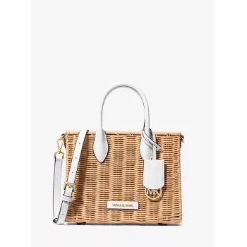 Michael Kors moteriškas Jet Set Travel crossbody krepšys 35T4G7ZC5WOPT - Signature Canvas, aukso spalvos apkaustai