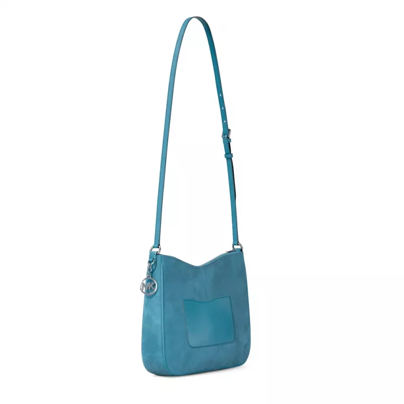 Michael Kors Women's Jet Set Travel Saffiano Leather Dome Crossbody Bag - Navy (30 x 26 x 8 cm)