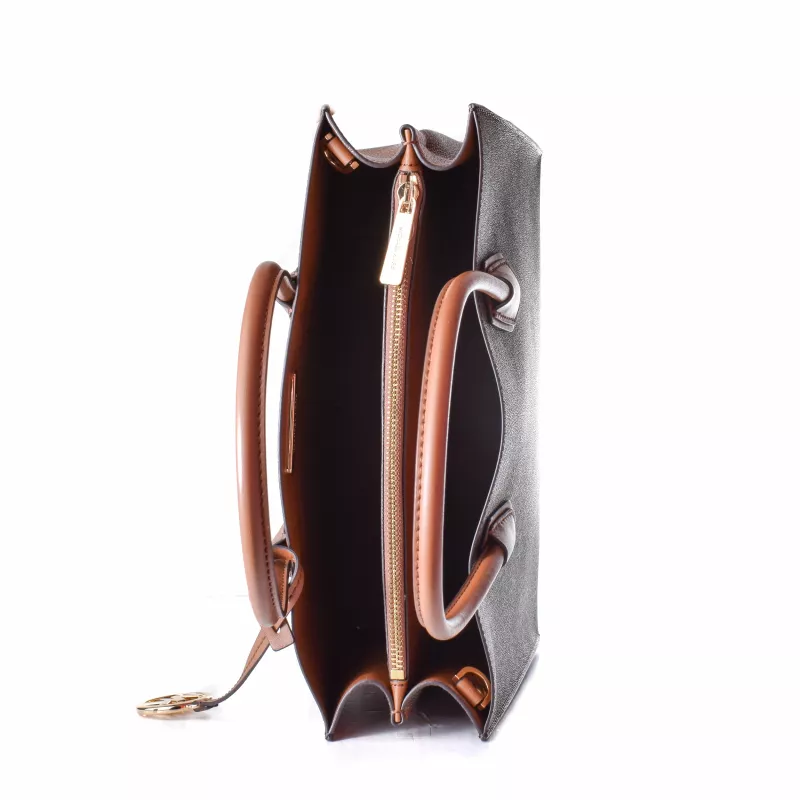 Michael Kors moteriškas Mercer Gallery rankinis krepšys, ruda/gilė, 32x26x13 cm