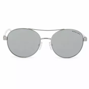 Michael Kors moteriški pilotiniai akiniai nuo saulės MK-1159 - juodas acetatinis rėmelis, pilki gradientiniai lęšiai