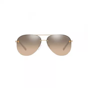 Michael Kors moteriški dideli kvadratiniai akiniai nuo saulės MK1135B10143D - gradientiniai pilki lęšiai, juodas acetatinis rėmelis
