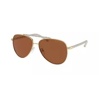 Michael Kors moteriški akiniai nuo saulės MK1146-101473 Tamsaus vėžlio kiauto acetato rėmelis Rudi gradientiniai lęšiai 53/13/140 mm