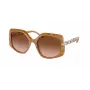 Michael Kors moteriški akiniai nuo saulės MK217739153B5 tamsaus vėžlio kiauto rėmeliu, rudais gradientiniais lęšiais, 56 mm
