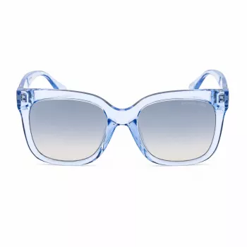 Michael Kors moteriški akiniai nuo saulės MK2268UCORNFL - Rėmelis iš mėlynos acetato medžiagos, pilki gradientiniai lęšiai, 54 mm