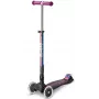 Micro Maxi Deluxe sulankstomas LED Neochrome 3 ratų vaikiškas paspirtukas, violetinis