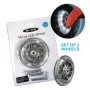 Micro Maxi paspirtuko ratai su LED lemputėmis - 120mm PU ratai, ABEC 9 guoliai, įvairiaspalviai, 2 vnt. rinkinys
