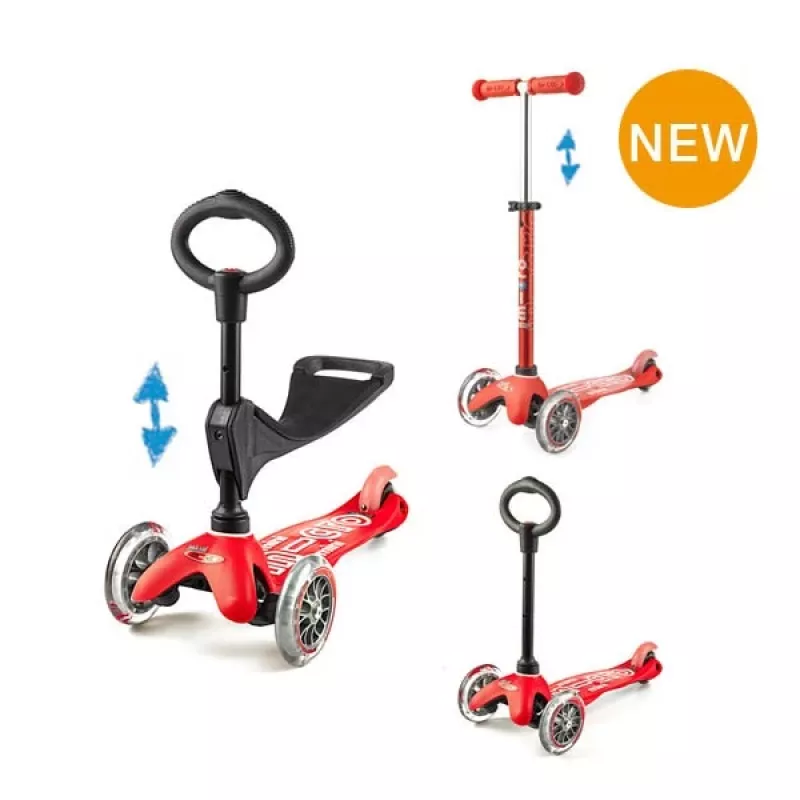 Micro Mini 3 in 1 Deluxe Scooter Red