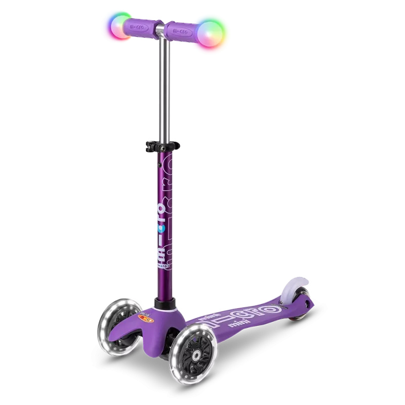 Micro Mini Deluxe LED Magic Aqua 3 ratų paspirtukas