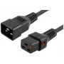 MICROCONNECT Užrakinamas maitinimo laidas C20 į C19, 2,5 m, 16A, juodas