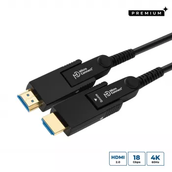 MicroConnect Premium optinis šviesolaidinis HDMI Type A aktyvus optinis kabelis, 4K, 10m, juodas