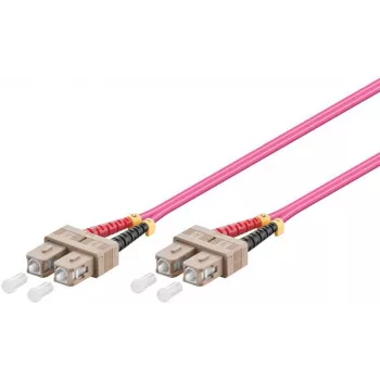 MICROCONNECT SC/UPC į SC/UPC OM4 šviesolaidinis jungiamasis laidas 15m - Aqua LSZH Duplex