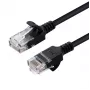 MICROCONNECT U/UTP CAT6 0.3m Juodas Plonas Ethernet Jungiamasis Kabelis
