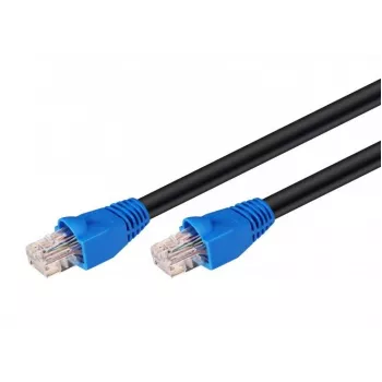 MICROCONNECT U/UTP CAT6 0,5 m lauko pataisos kabelis – juodas