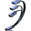 MicroConnect USB-C kampinis skirstytuvas, 3x USB-A 3.0, 0,15 m, juodas