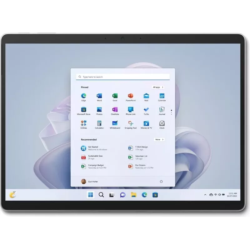 “Microsoft Surface Pro 9 13” 2-in-1 atsegamas planšetinis kompiuteris, Intel Core i5-1235U, 8GB RAM, 256GB SSD, Platinum”