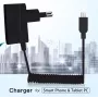 MicroUSB kabelis įkrovimui juodas 1m USB 2.0