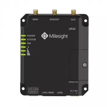 Milesight UR32L-L04EU-P pramoninis 4G LTE Cat 4 maršrutizatorius su PoE, dviguba SIM, nuosekliąja sąsaja, I/O, VPN, metaliniu korpusu, DIN bėgeliu
