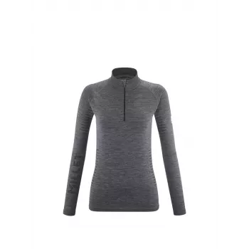 MILLET W Drynamic Warm 44958 Zip Base Layer Graphite - L/XL