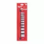 Milwaukee 10 dalių 3/8 inch pavaros imperinis lizdų rinkinys su FOUR FLAT™ anti-riedėjimo dizainu